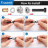 Eoppen 50Pcs 1/4-20 Rivet Nuts with Hand Rivet Nut Tool, Carbon Steel Flat Head Threaded Insert Nut Kit for Furniture