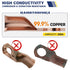 haisstronica 10pcs 1 AWG - 3/8" (M10) Tinned Copper Battery Lugs with 10pcs 3:1 Adhesive Heat Shrink Tubing, Heavy Duty