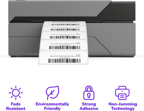 2x1 1,000 (Commercial Rollo Direct Thermal Barcode Labels - Roll of Thermal Labels for Shipping Grade Stickers)