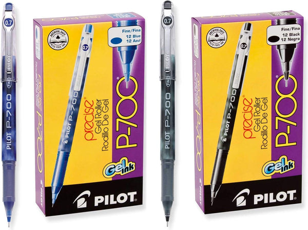 Pilot P-700 Rollerball Stick Gel Pen - 24 Pack in Black/Blue