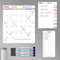 Magnetic Fridge Calendar Whiteboard, Vertical Monthly & Weekly Dry Erase Calendar Set with 1 List Board