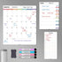 Magnetic Fridge Calendar Whiteboard, Vertical Monthly & Weekly Dry Erase Calendar Set with 1 List Board