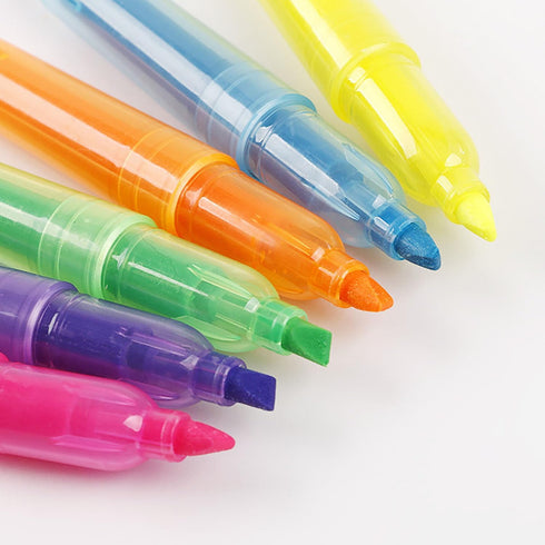 YYaaloa 12pcs Mini Highlighters, Quick Dry Chisel Tip Markers