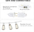 50FT Dimmable 27 Bulbs,Vintage DAMAING Outdoor String Lights Waterproof,LED Patio Lights with Bright Shatterproof Retro