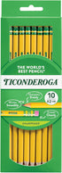 Ticonderoga Wood-Cased Pencils, Pre-Sharpened, 2 HB Soft, Yellow, 10 Count