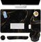Britimes Black Gold Marble Keyboard Mouse Pad Set 4in1 Large Mousepad+Keyboard Wrist Rest+Mouse