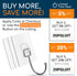 GLUIT Large Adhesive Hooks for Hanging, Heavy Duty 22 lbs, Waterproof Wall Hooks for Home, Bathroom, Kitchen