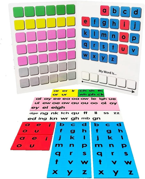 Magnetic Phonetics Back to Basics Magnet Set with Printed Board for Educational Use