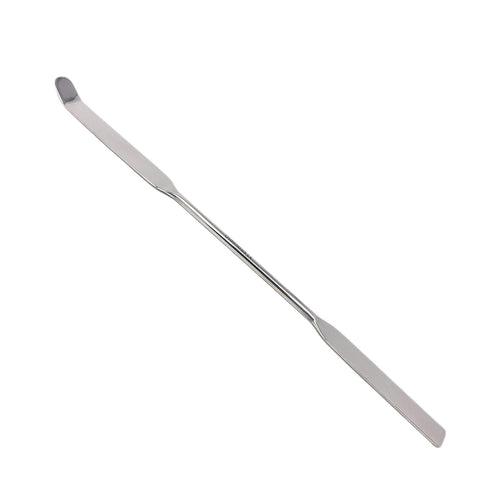 Stainless Steel Double Ended Micro Lab Spatula Sampler, Square & Round Angled End - Chattaway Style (8")