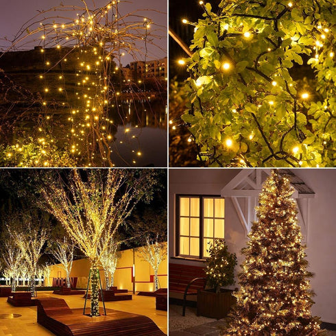 100FT 300 Solar String Lights Outdoor Waterproof with USB Charging & Remote & Memory, Extra Long LED Solar Christmas