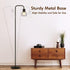 6W Bulb, Industrial Floor Lamp, LED Standing Lamp Modern with LED Foot Switch, Metal Tall Lamps for Living Room