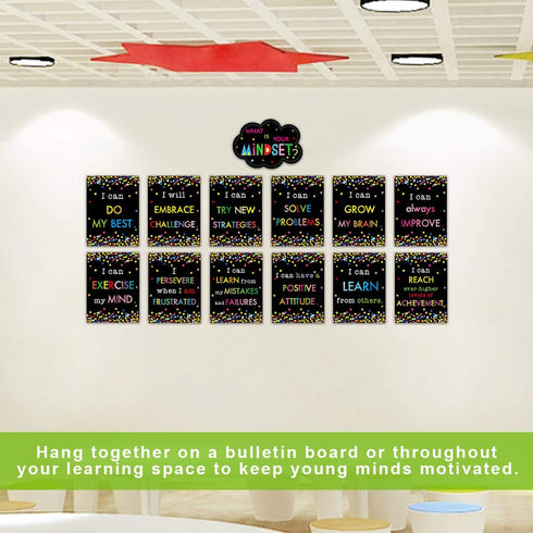 Ceiba Tree Growth Mindset Posters for Classroom Bulletin Board, Inspirational Motivational Signs