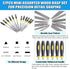 Glarks 18Pcs Assorted Wood Rasp Set with 12Pcs Mini Hand Metal Files, Brush, Storage Box & 4Pcs Sandpaper