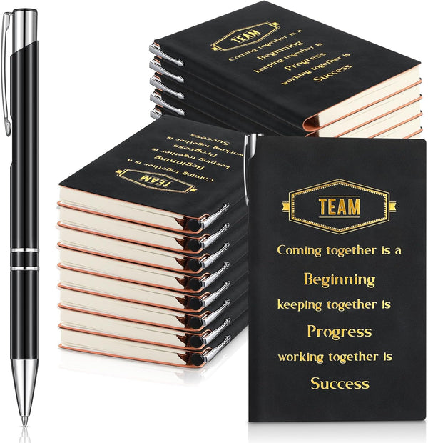 Colarr 20 Sets Employee Appreciation Gifts, A6 PU Leather Journal with Motivational Pens for Office