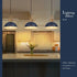 Emliviar 2 Pack Hammered GE269MIL-2 Blue Pendant Light, Metal Haning Lighting Fixtures with Wood Grain Part, BL+WD