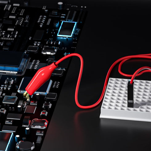 Goupchn Alligator Clips to Breadboard, Male Jumper Wires for Electrical Testing, Soft Flexible Silicone Test Leads