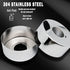 30mm High Stainless Steel Circular Plane Faucet Decorative Cover, 2pcs for 3/4inch Pipe
