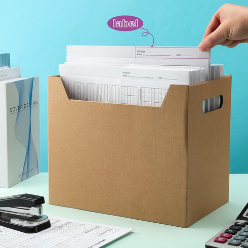 Glenmal 30 Pcs Confidential Employee Record Folders, 9.5 x 11.5'' Payroll Record Organizer for Company Office