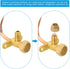 PATIKIL Air Conditioner Stop Valve - 1/4" OD Copper Tube Elbow 90 Degree 3 Way Angle Service Valve