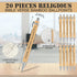 Yeaqee Christian Gifts Retractable Bamboo Pen, Bible Verse Inspirational Notebook Keychain for Gifts