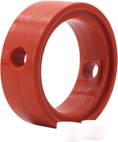 DERNORD Sanitary Butterfly Valve Repair Kit, Silicone Seat with 2 Bushings for 2" Valves