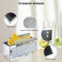 Mirrored Countertop Mail Organizer, Silver Crush Diamond Wall Mount Letter Holder, Desk Mail Storage Basket
