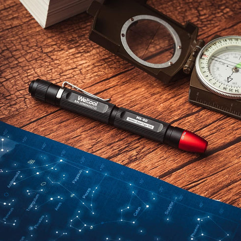 M6-RD Weltool Red LED Dark Adaptation Penlight for Pilots Viewing Navigation Maps, HGN Tests, SFST and ARIDE to DRE