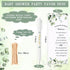 Greenery Baby Shower Pens Decoration Baby Shower Party Games Gift Cards with String Black Ink Retractable Ballpoint Pens for Girl Boy Gender Reveal Party Guest Prizes(30 Set) by Tenceur