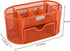 EasyPAG Desk Organizer - Multi-functional Mesh Desktop Caddy with Drawer for Office Supplies, Orange