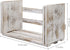 MyGift Rustic Whitewashed Wood Expandable Desktop Bookshelf/Adjustable Tabletop Organizer Rack