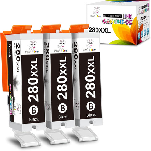 PGI-280XXL PGBK Black Ink Cartridges Compatible for Canon 280 281 for TR8620A TR8520 TR7520 TS9120