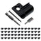 48-Pack Black Stainless Steel Deck Start Clips, Concealed Fasteners with Deck Screws for 400 Sqm, Includes 2 Drill Bits