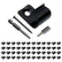 48-Pack Black Stainless Steel Deck Start Clips, Concealed Fasteners with Deck Screws for 400 Sqm, Includes 2 Drill Bits