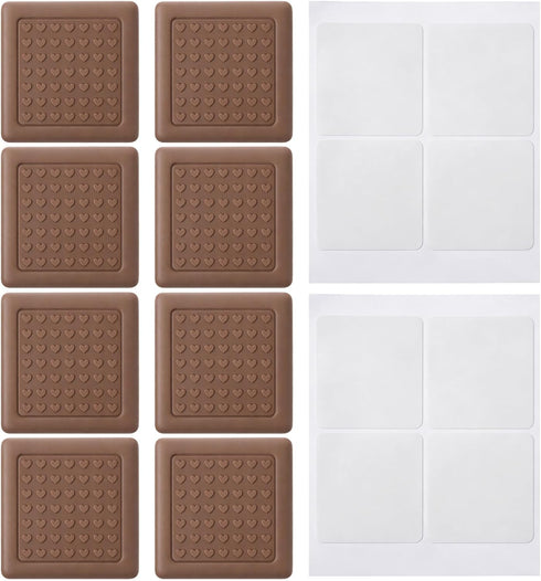 DOPENSPI 8 Pcs Anti-Slip Cutting Board Stabilizer Pads, Self-Adhesive Square Pads for Cutting