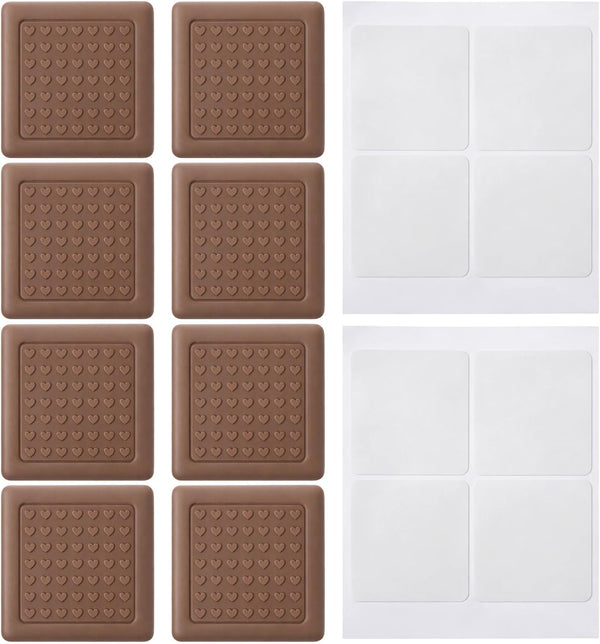 DOPENSPI 8 Pcs Anti-Slip Cutting Board Stabilizer Pads, Self-Adhesive Square Pads for Cutting