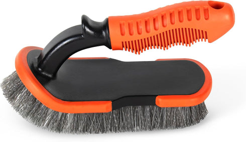 2 Pack 2 Pack) DecorRack Cleaning Brush, Heavy-Duty Scrub Brush with Ergonomic Handle for Floors, Tiles, Bathtubs