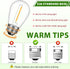 15 Pack Dimmable LED S14 Replacement Light Bulbs, 1W Vintage Edison, E26 Base, 2200K Warm White