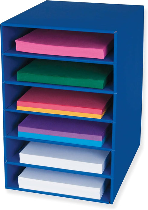 Classroom Keepers 6-Shelf Organizer, Blue, 17-3/4"H x 12"W x 13-1/2"D
