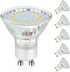 GU10 LED Light Bulb, 50 Watt Halogen Equivalent, 2700K Warm White, 450LM, Non-Dimmable, 5 Pack
