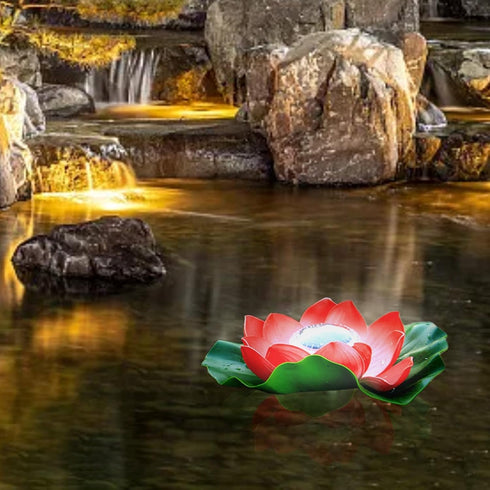 Lotus Solar Outdoor Lights Water Floating Solar Garden Lights Energy-Saving Decorative Light for Yard Decor Landscape