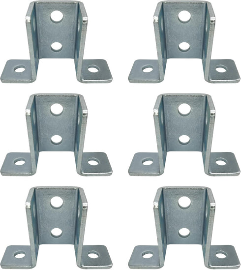 8 Pack - 8 Hole, Wing Shaped 90 Degree Connector Bracket for 1-5/8" Strut Channel, Heavy Duty