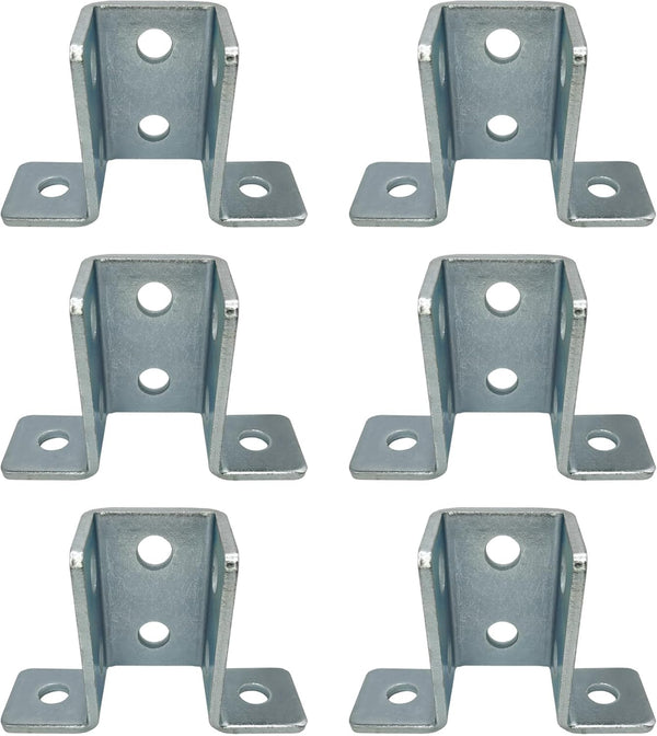 10 Pack - 8 Hole, Wing Shaped 90 Degree Connector Bracket for All 1-5/8" Strut Channel
