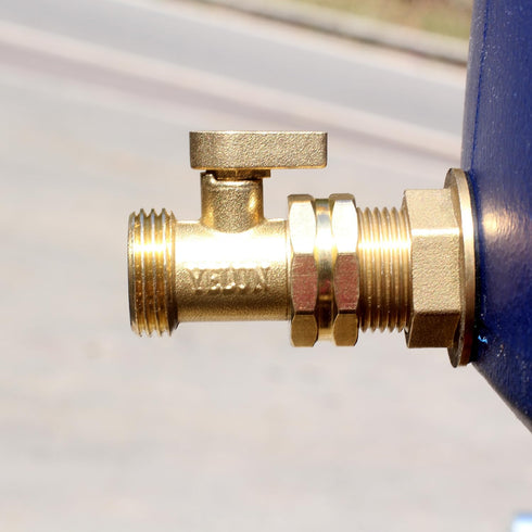 Brass Water Tank Connector - Bulkhead Tank Fitting 1/2" Female 3/4" GHT Male (2 Pack)
