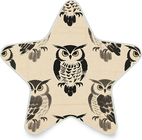 Burbuja Ink Owls LED Night Light Plug into Wall 0.2W Star-Shaped Nightlight Dusk