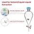 American Fristaden Lab 500mL Separatory Funnel, PTFE Stopcock Valve, Borosilicate Glass