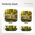 KKdskkds Sleeping Cat On Sunshie Bench Sunflowers Personalized Fun Leather Storage Tray Desktop Organizer Decorative