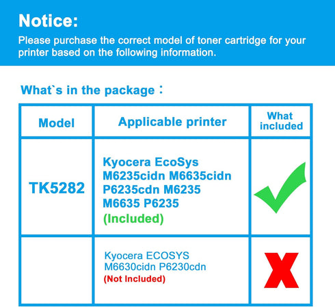 LCL TK-5282 High Yield Toner Cartridge Compatible with TK-5282K for Kyocera Ecosys M6235cidn, 1-Pack