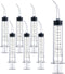 7Pack Wisdom Teeth Syringe, 12ml/cc Dental Syringe with Curved Tip, Disposable Sealed