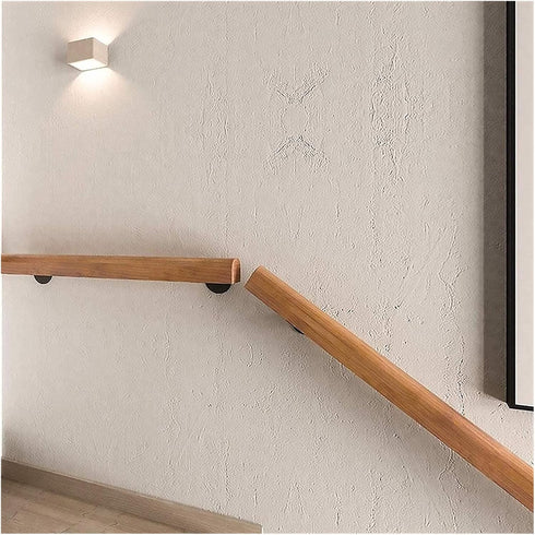 ALDEPO 1Ft-20Ft Non-Slip,15Ft/450Cm Grab Bars Handrails Wooden, Professional Corridor Non-Slip Stair Railings Support