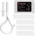 KULOLO Black Screw Hooks with Safety Lock 2.3" Rustproof Metal Ceiling Hooks for
